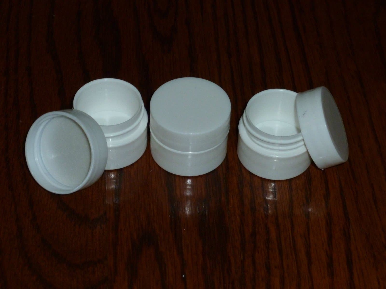 50 New Empty .25 oz (7ml) 1/4 oz White Lip Balm Carmex Cosmetic Cream Jars containers