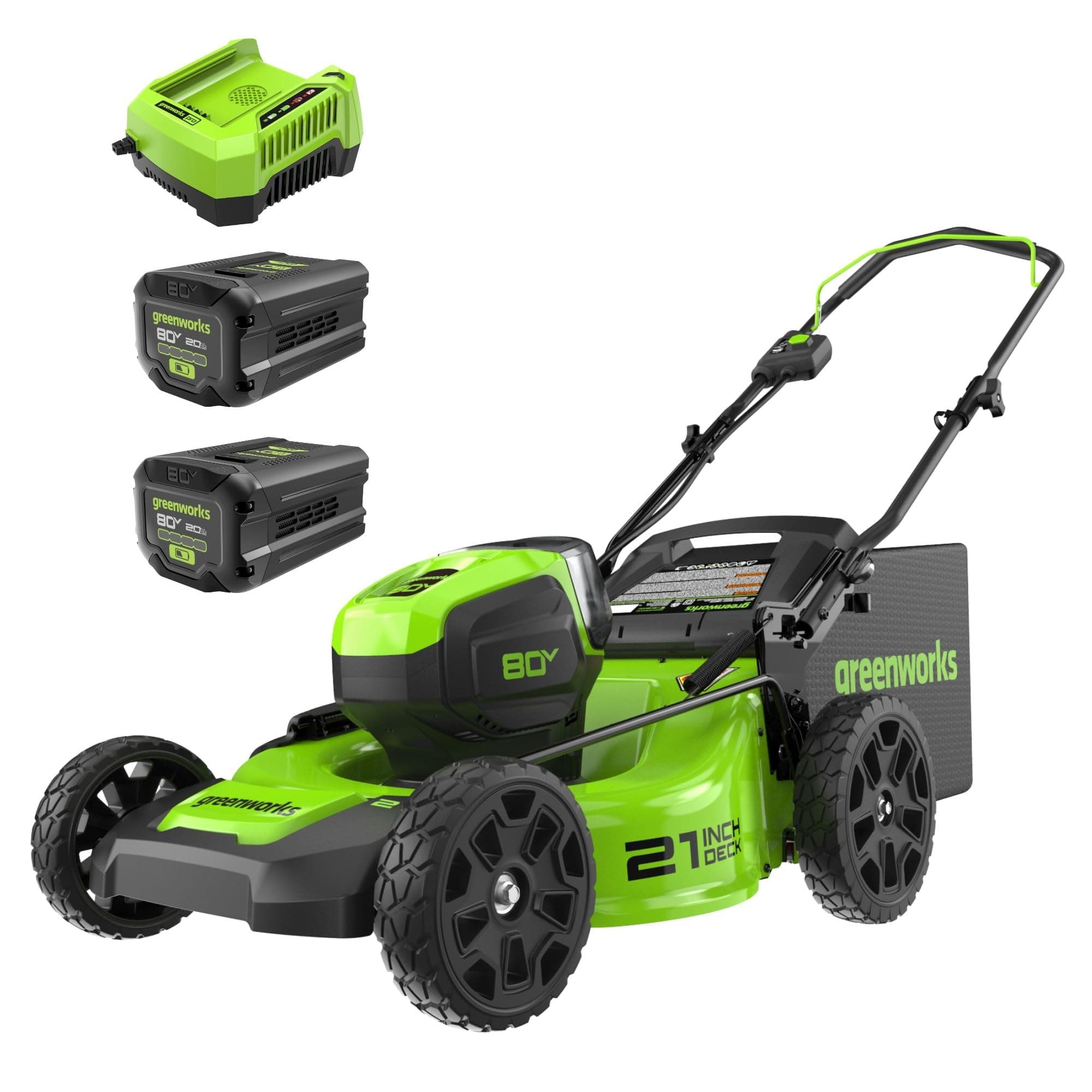 80V 21" Brushless Cordless (Push) Lawn Mower (75+ Compatible Tools), (2) 2.0Ah Batteries and 30 Minute Rapid Charger Included