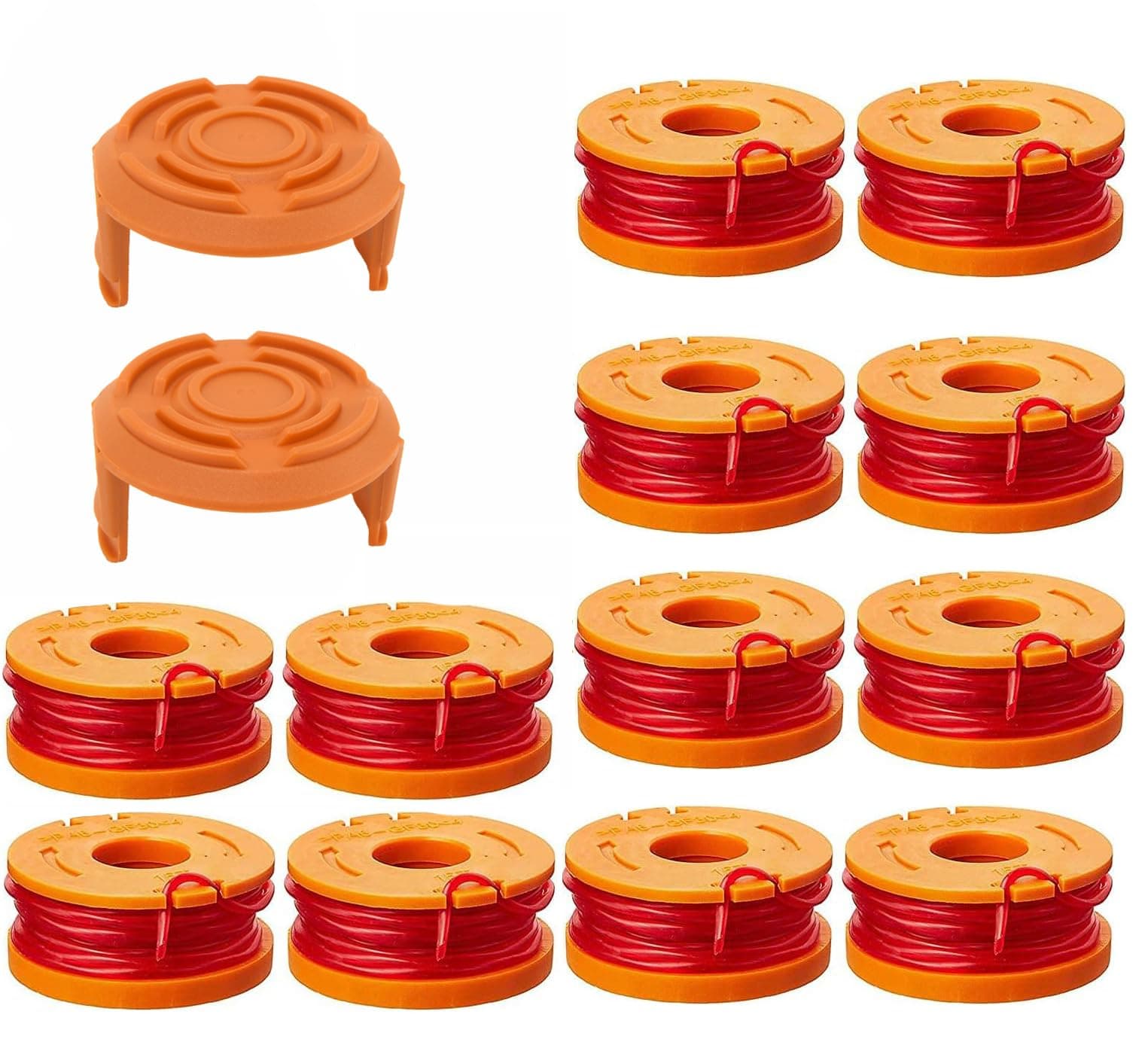 Trimmer Spool Line for Worx，Edger Spool Compatible with Worx trimmer spools Weed Eater String,Trimmer Line Refills 0.065 inch for Electric String Trimmers，Weed Wacker Spool Replacement Parts