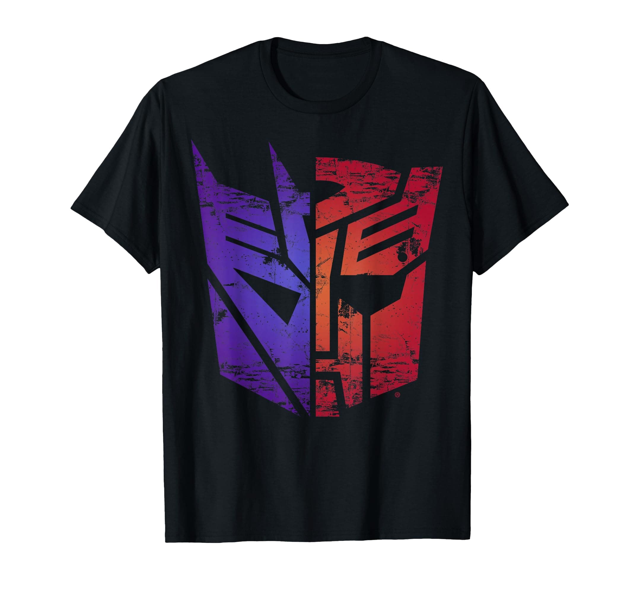 Transformers Decepticon Autobot Distressed Split Logo T-Shirt