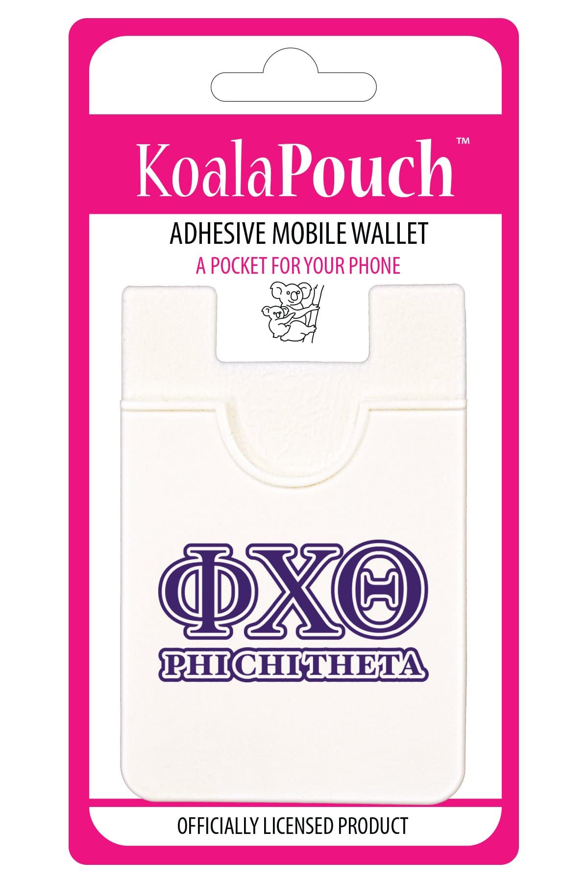 Phi Chi Theta - Koala Pouch - Adhesive Cell Phone Wallet