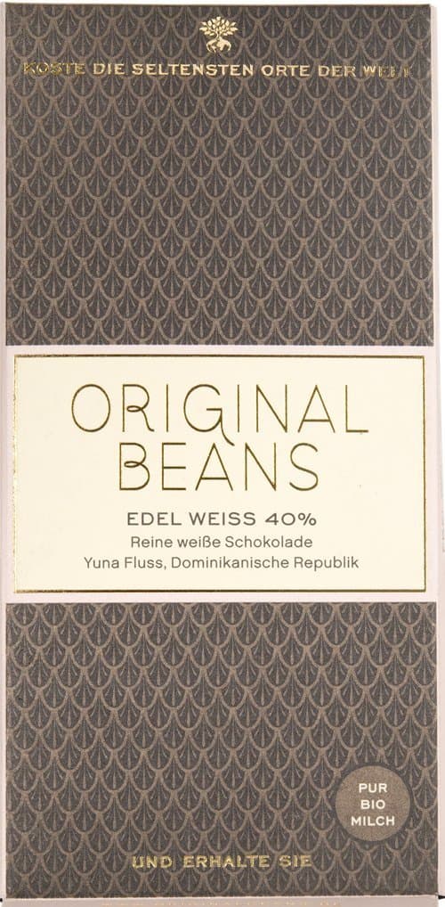 Original Beans, Edel Weiss, 40% white chocolate bar