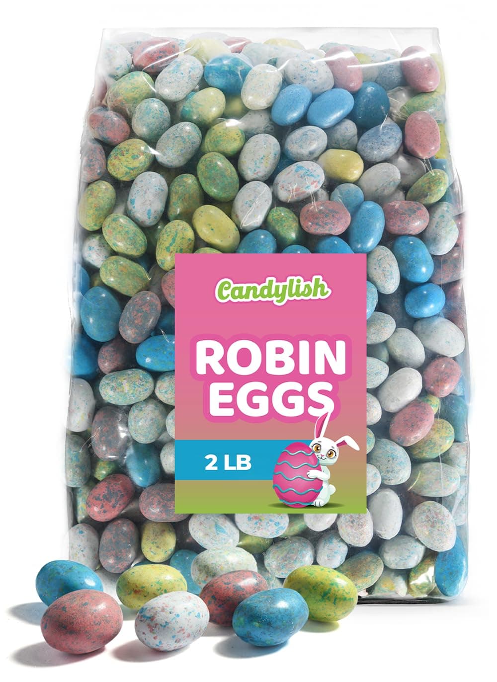 Whoppers Robin Eggs Easter Candy, 2LB - Delightful Milk Chocolate-Covered Malt Balls in Pastel Colors, Ideal for Easter Egg Hunts and Baskets (2 Pound)
