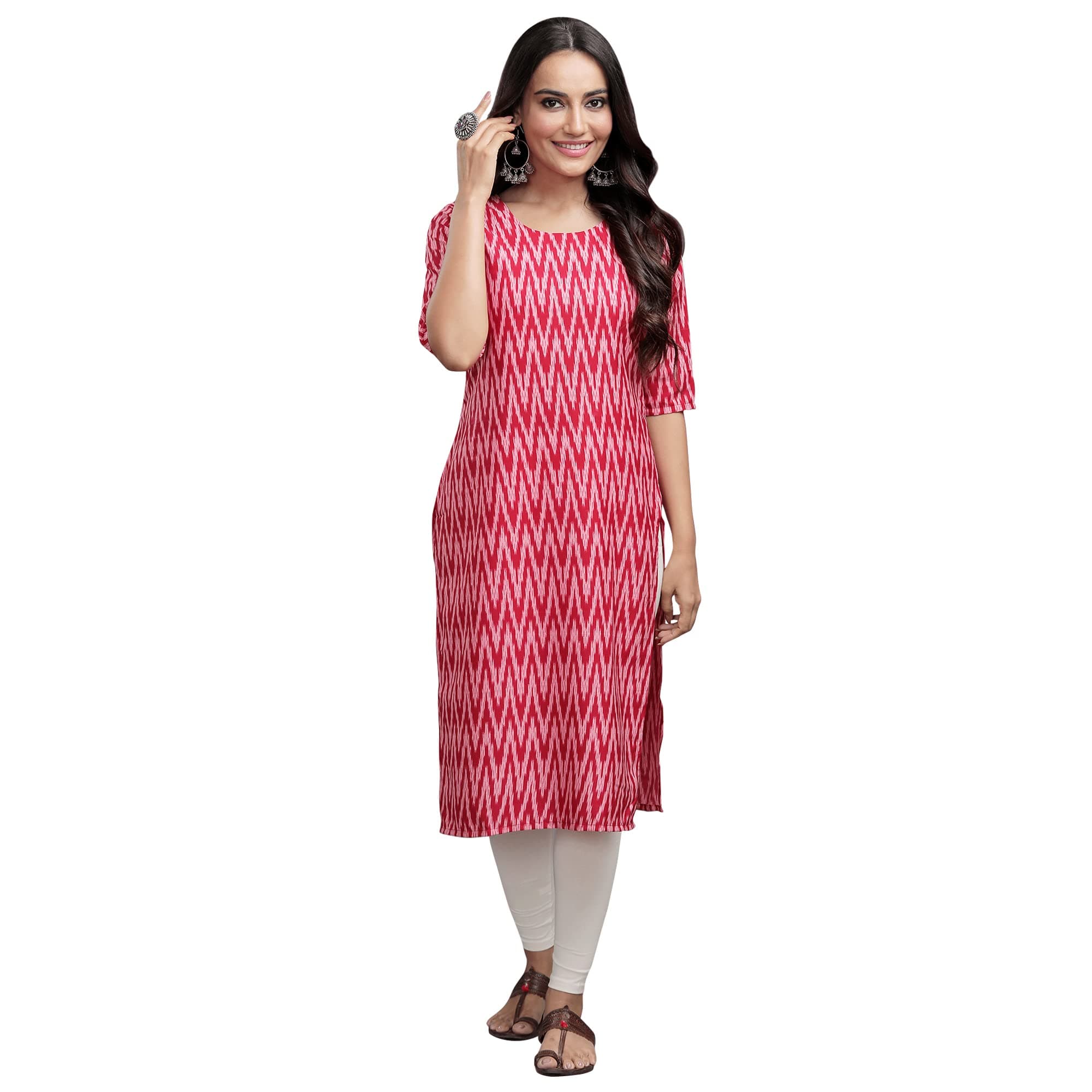 PinkmintWomen's Digital Printed Straight Kurta