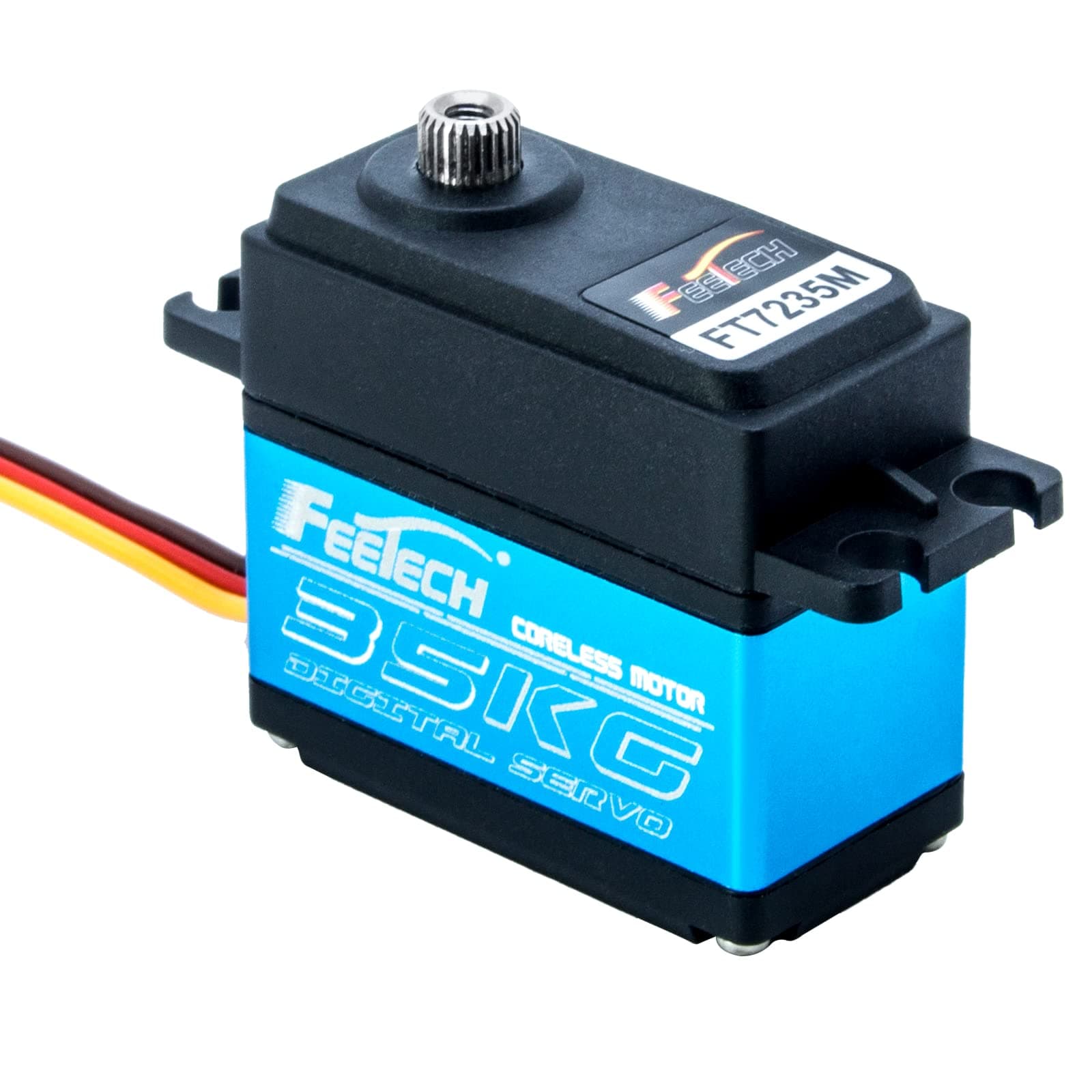 35kg RC Servo Coreless Servo,High Torque RC Steering Servo,Stainless Steel Gear Waterproof Aluminium Digital Servo for Robotic DIY 1/8 1/10 Rc Cars, Traxxs X4, Rc4wd, Gtr and More (180°)