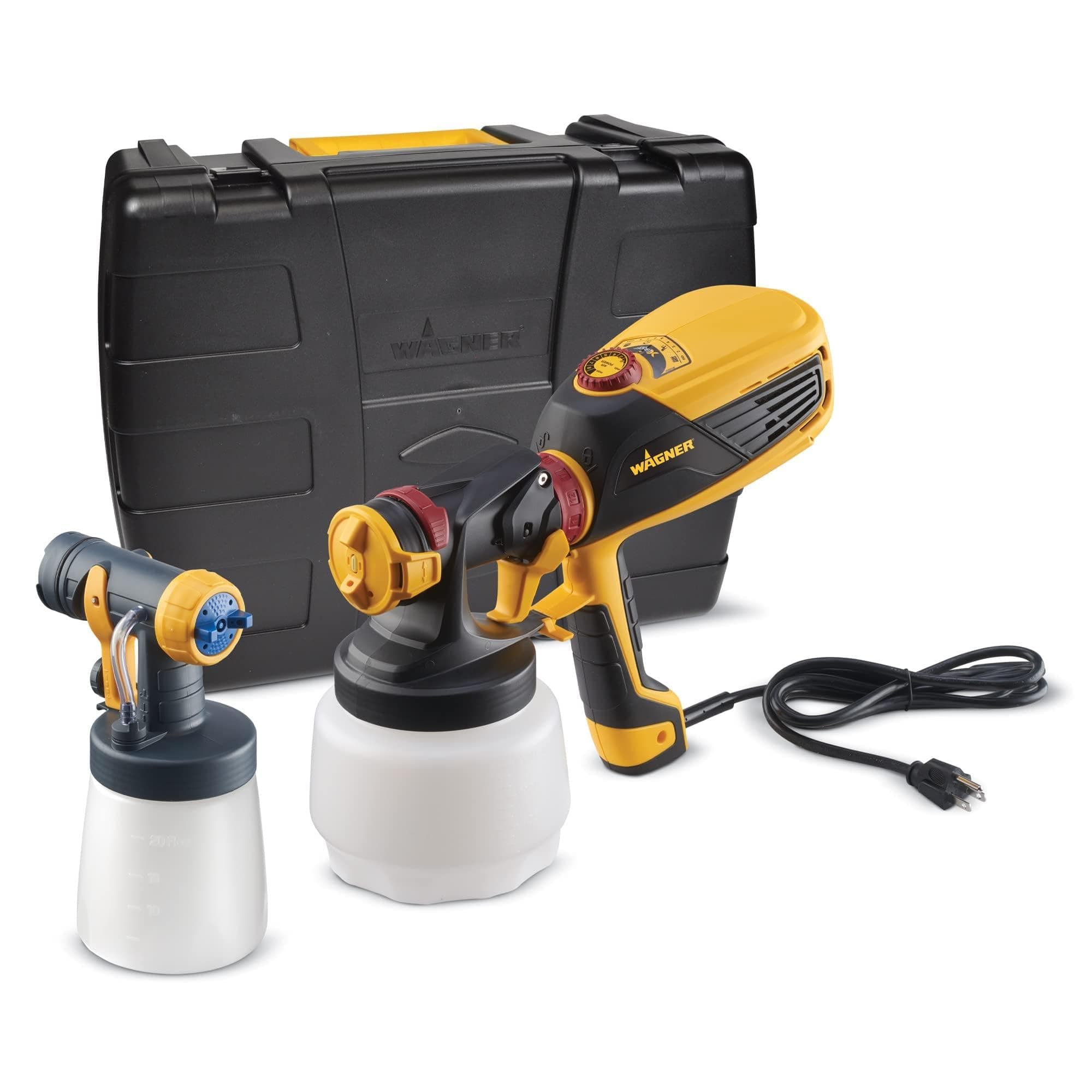 WAGNER Universal Sprayer W 590 FLEXiO Paint Spray System for Dispersion/Latex Paints, varnishes & glazes Indoors & Outdoors, 15 m²-6 min, Container 1300 ml/800 ml, 630 W