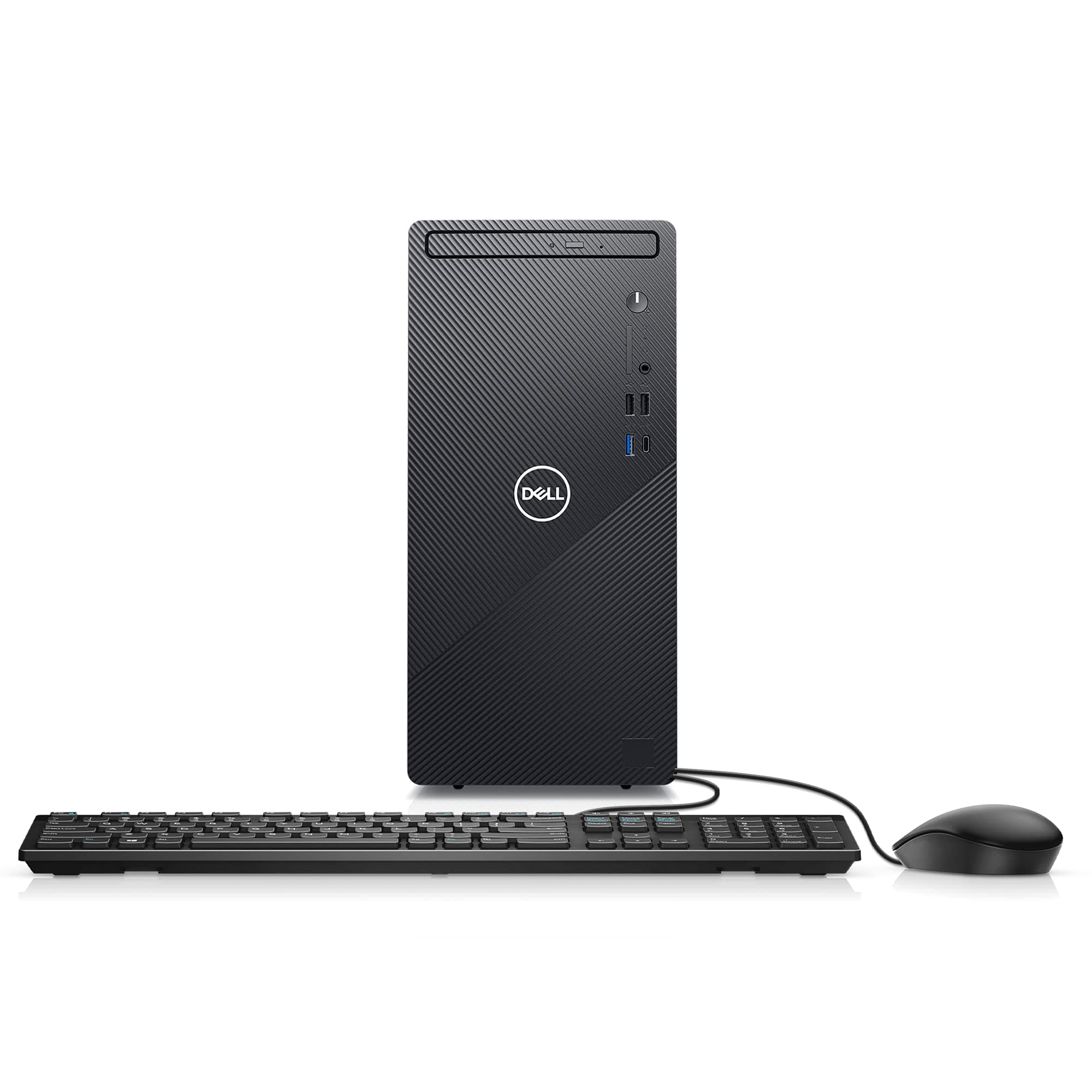 Dell Inspiron 3891 Compact Desktop Computer Tower - Intel Core i3-10105, 8GB DDR4 RAM, 256GB SSD, Intel UHD Graphics 630 with Shared Graphics Memory, Windows 10 Home - Black (Latest Model)