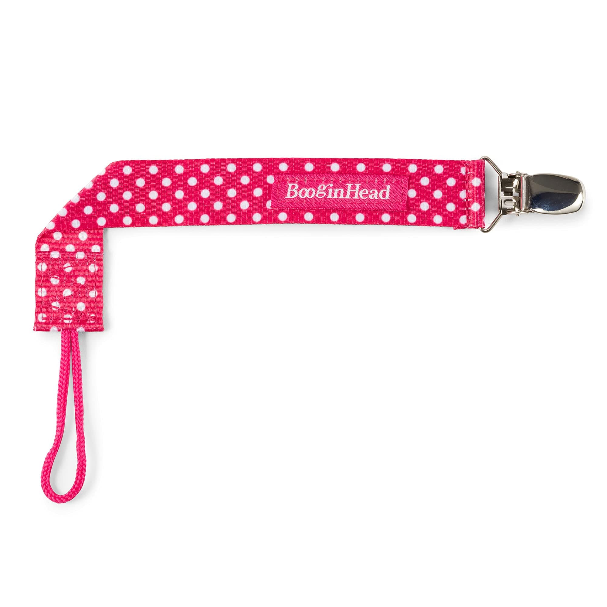 BooginHead PaciGrip in Pink Polka Dot