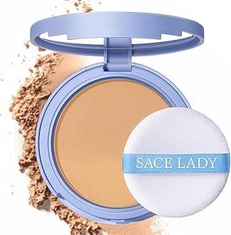 - SACE LADY Face Powder Waterproof Sets Makeup, Controls Shine, Smooth Fine Lines for Flawless Lightweight Finish, Long Lasting Matte Compact Setting Powder Cosmetics Cruelty-free, 0.35oz (#03)