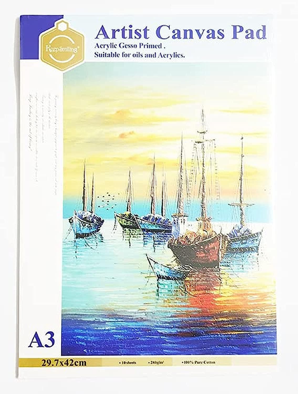 Keep Smiling Artist Canvas Pad (A3)