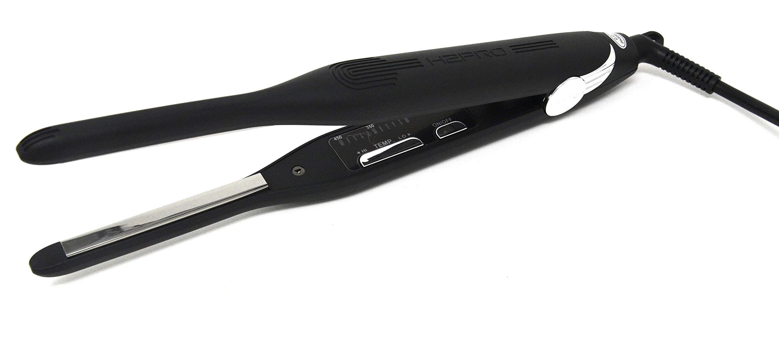 H2Pro Mikro Features Black Diamond Nano Hi-Tech Flat Iron Titanium 7/10 Inch