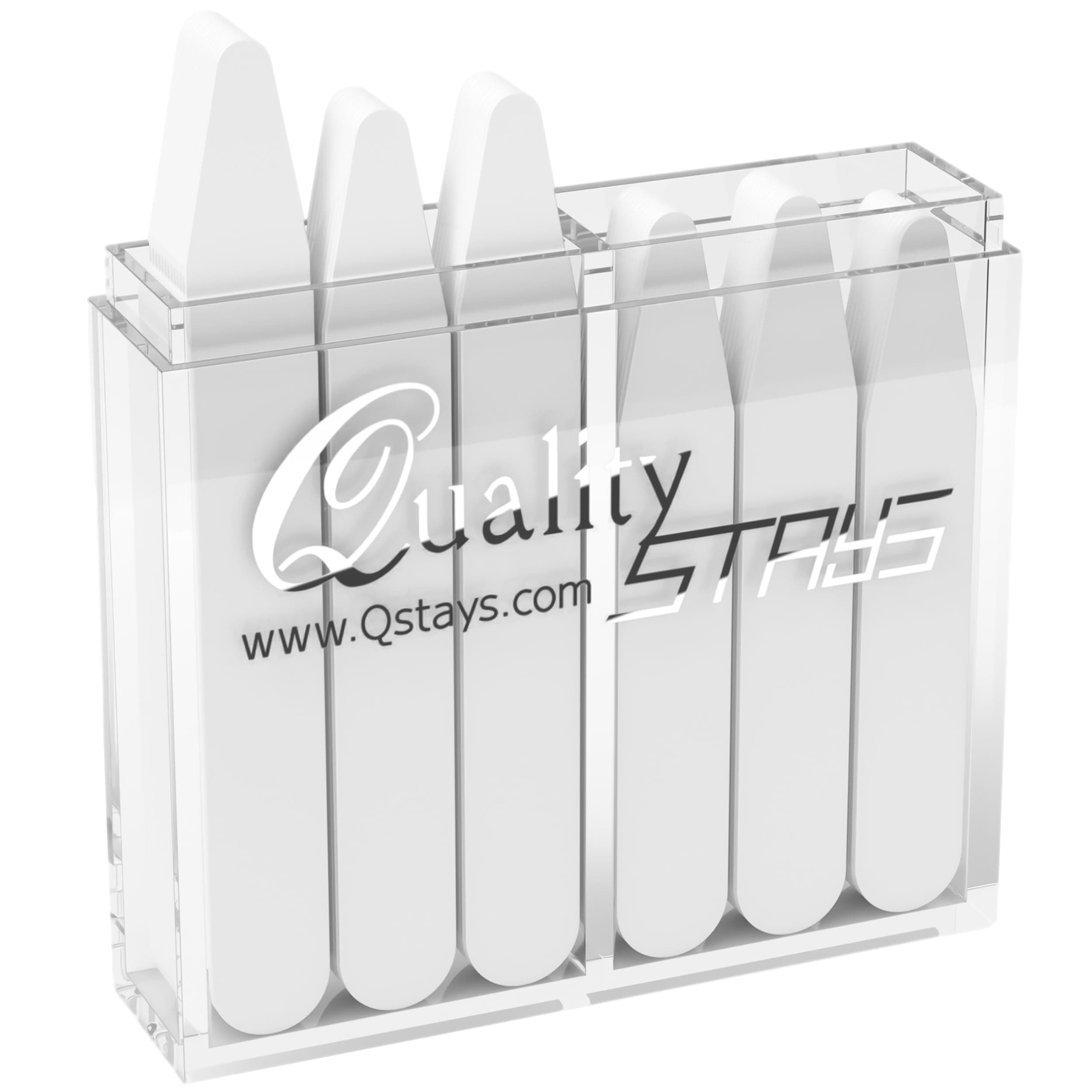 50 Plastic Collar Stays Variety Pack, 4 sizes