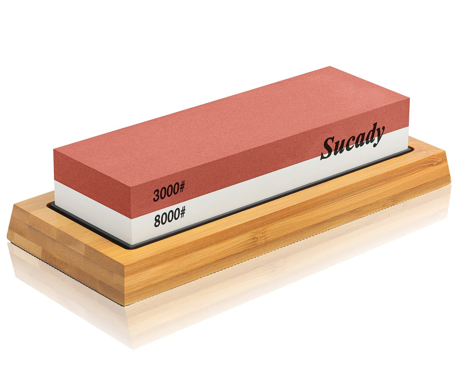 Sharpening Stone 2 Side Grits Whetstone 3000/8000 for Knife Sharpening with Non Slip Bamboo Base for Kitchen Outdoors