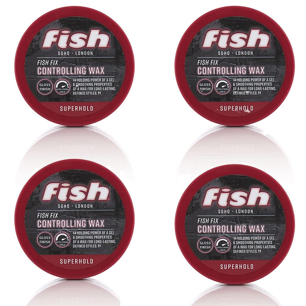 Fish Superhold Fish Fix Controlling Wax - For Long-Lasting, Smooth & Defined Styles 4 x 100ml