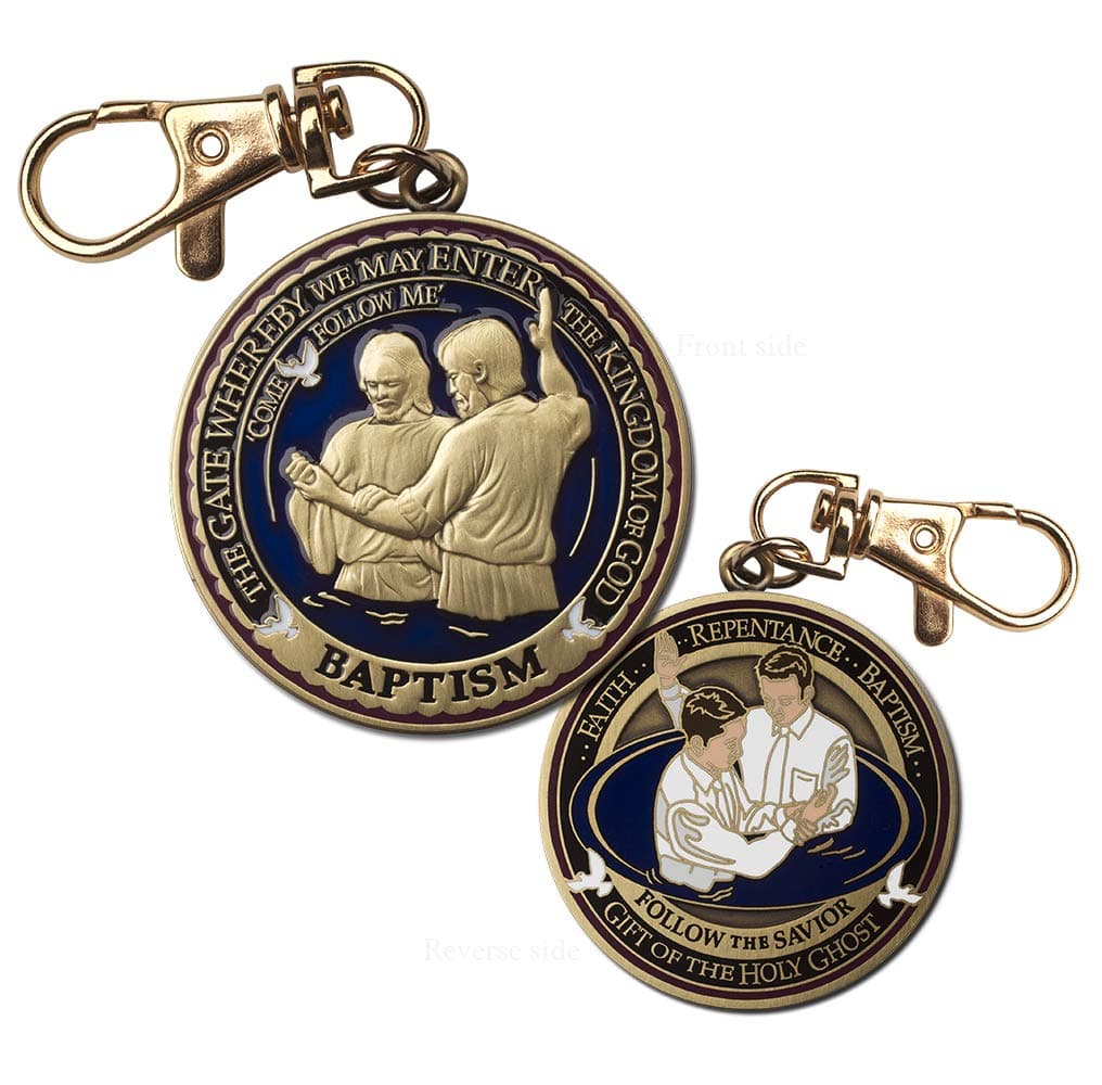Baptism Commemorative swivel clip (or key chain)