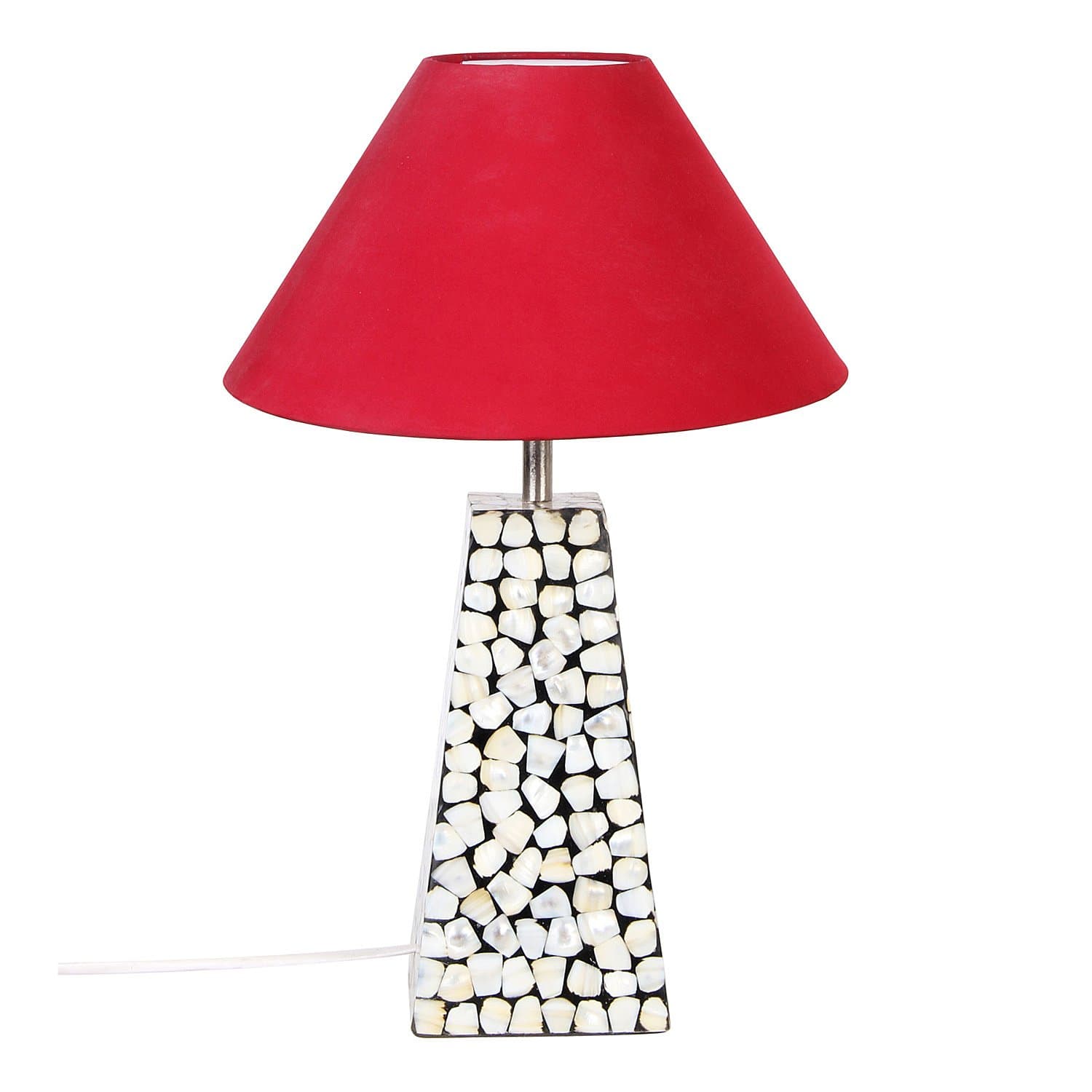 Kinora KIN-LS-150 Trapezium Shade Table Lamp (Red)