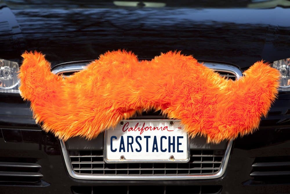 Carstache Tiger Orange Car Mustache