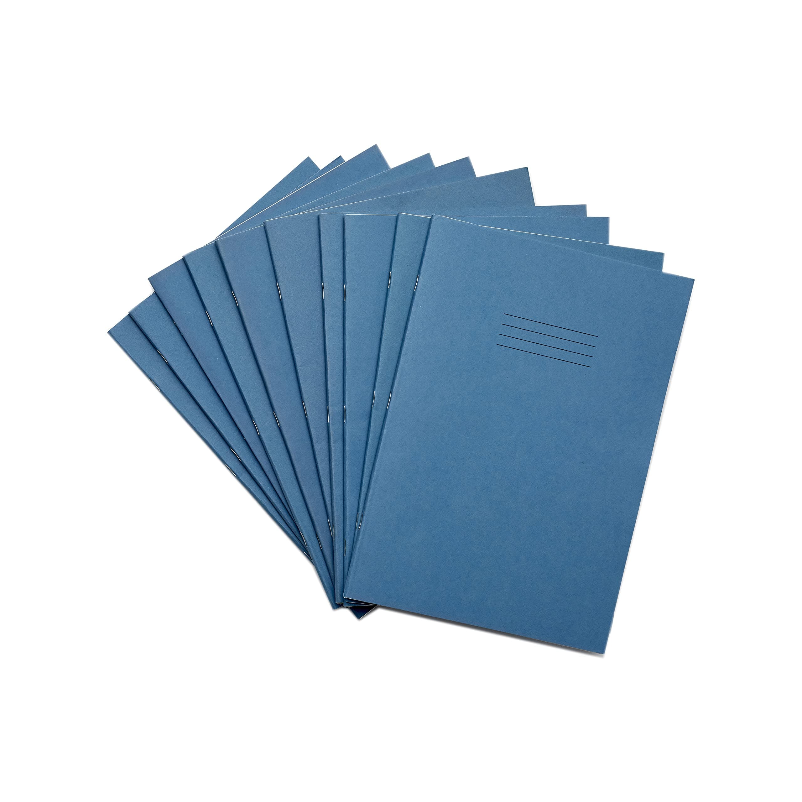A4 Exercise Books, 64-Page / 10mm Squared Paper Notebook, 10-Pack, Office & School Stationery Supplies, Light Blue
