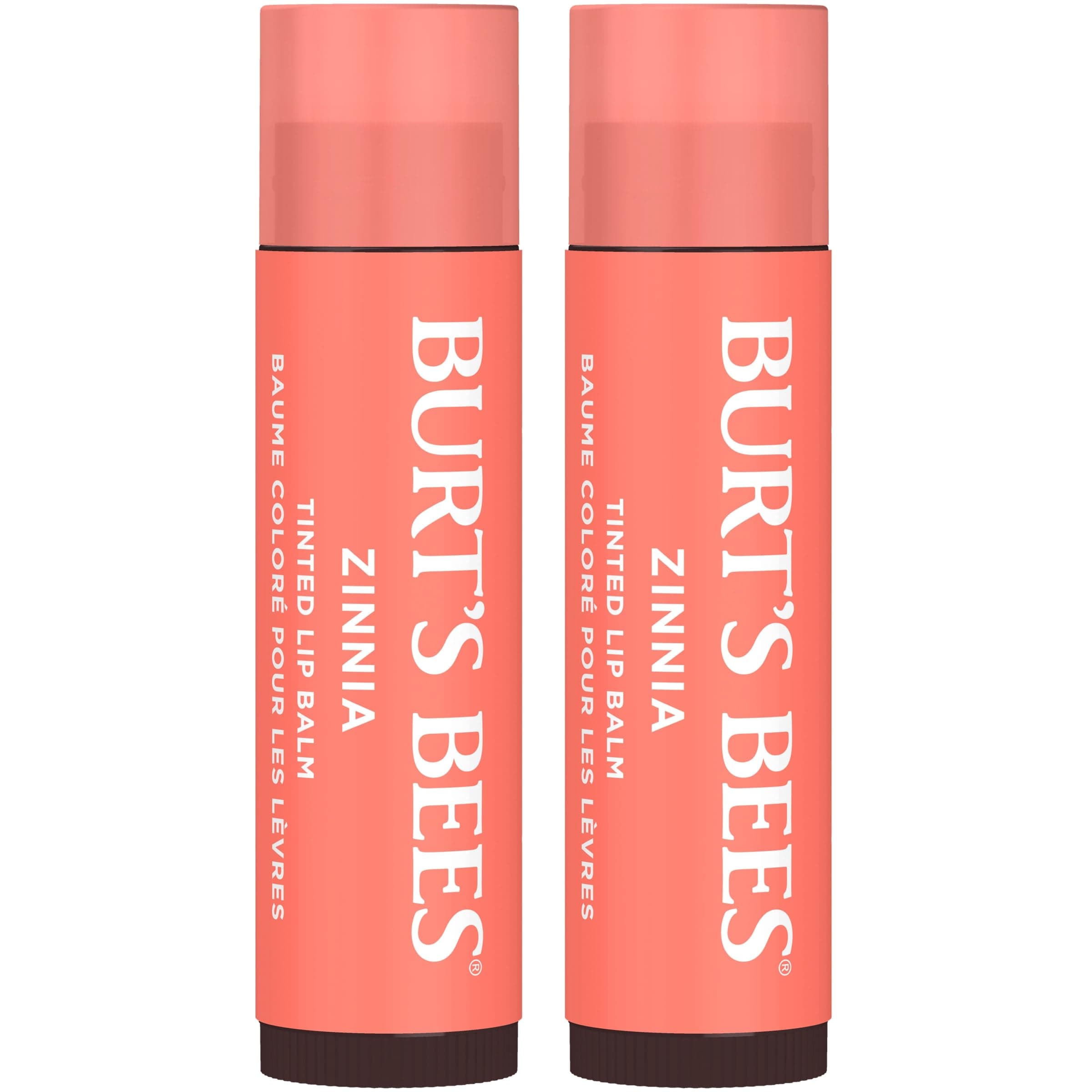 Lip Tint Balm with Long Lasting 2 in 1 Duo Tinted Balm Formula, Color Infused with Deeply Hydrating Shea Butter for a Natural Looking Buildable Finish, Raspberry Zinnia (2-Pack)