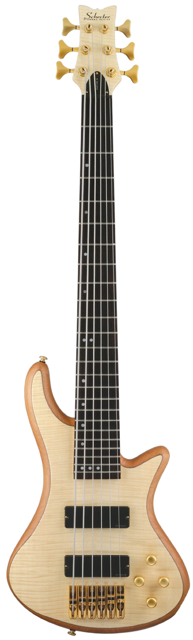 Schecter Stiletto Custom-6 Electric Bass (6 String, Left Handed, Natural Satin)
