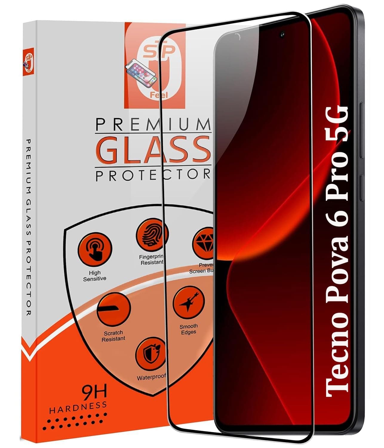 Premium Tempered Glass Screen Protector Compatible For Tecno Pova 6 Pro 5G Cellphone (6.78 Inch, Pack Of 1) | Edge-To-Edge Protector Coverage With Easy To Installation Kit