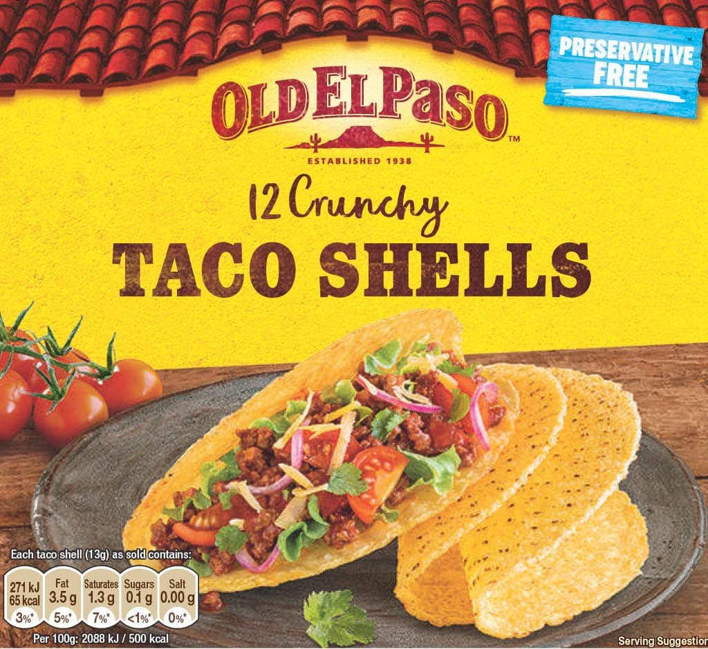 12 Crunchy Taco Shells, 156 g