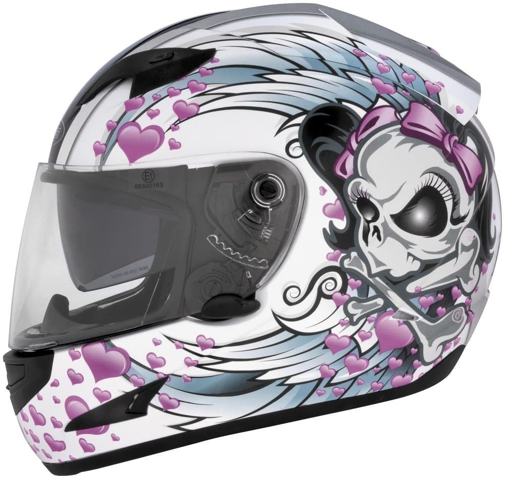 Cyber US-97 Lethal Threat Designs Lethal Angel Helmet White/Pink LG