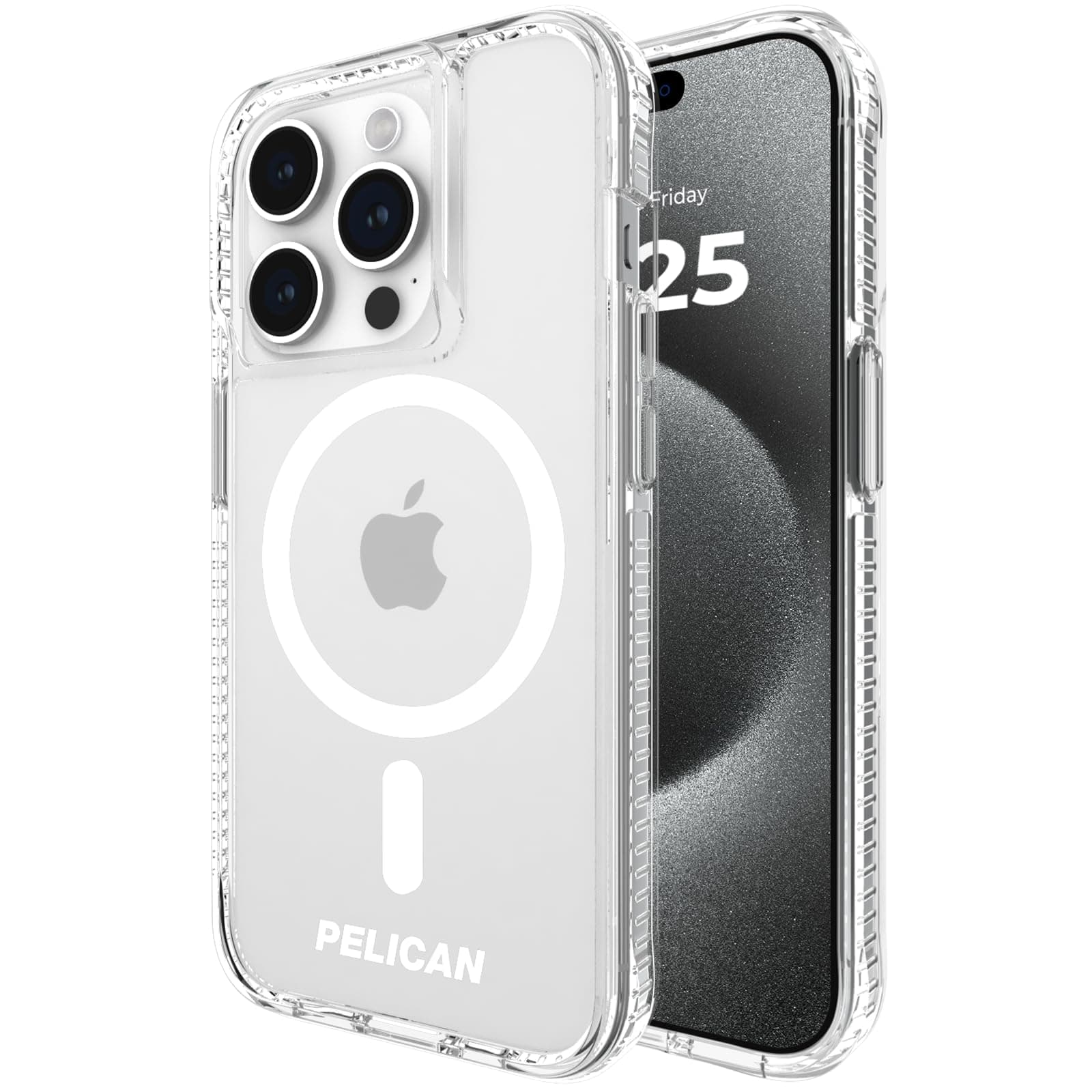 Protector Series - iPhone 15 Pro Case 6.1" [Compatible with MagSafe] [Anti-Yellow] Magnetic Phone Case with Anti-Scratch Tech [16ft MIL-Grade Drop Protection] Cover for iPhone 15 Pro - Clear