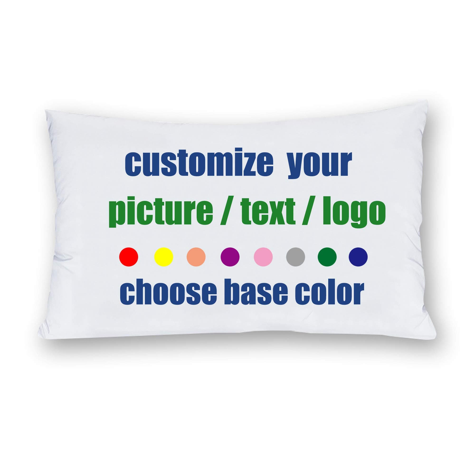 Custom Pillow Cover Two-Sides Printed - Qianta Personalized Throw Pillowcase Print Photo Text Pillowcovers for Home Decor (12×18)