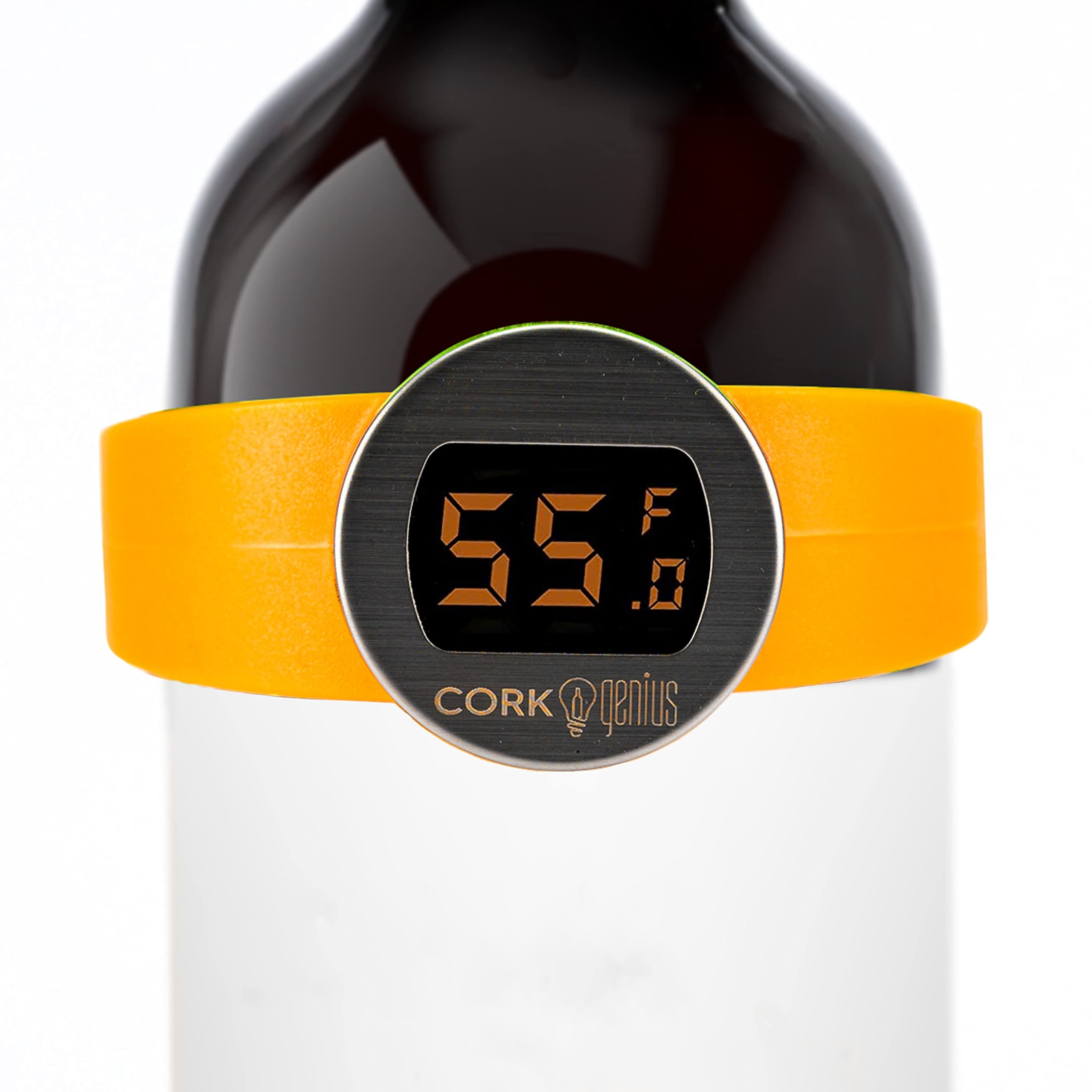 Wine Bottle Thermometer, Instant Readout, Sizable LCD Display for Wine, Champagne, Spirits & Beer