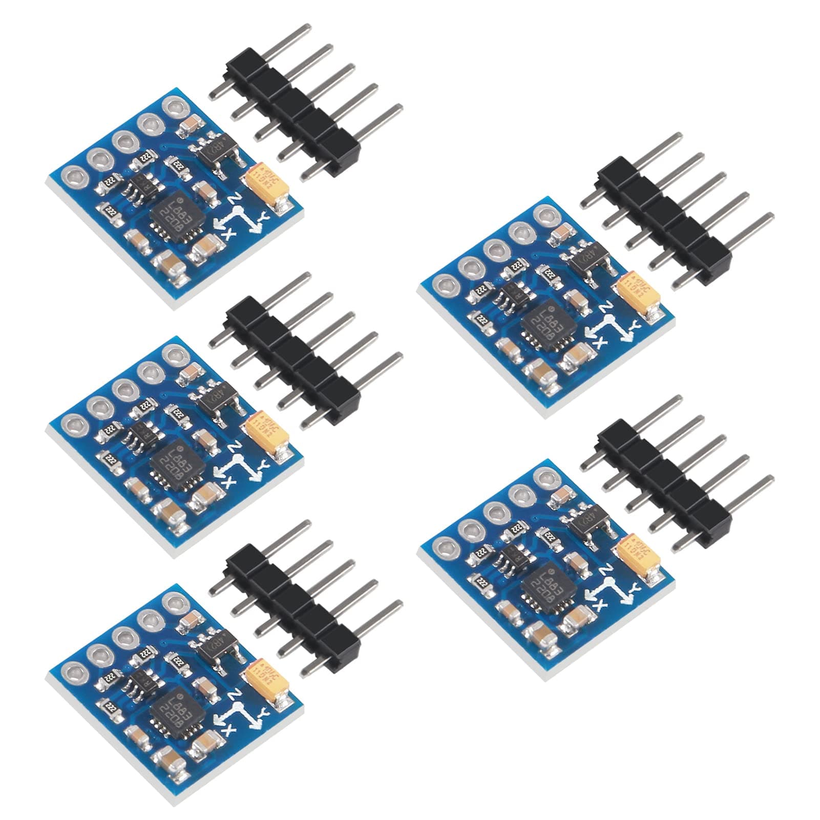 AITRIP5PCS GY-271 QMC5883L Triple Axis Compass Magnetometer Sensor Module 3.3V 5V for Arduino and Raspberry Pi