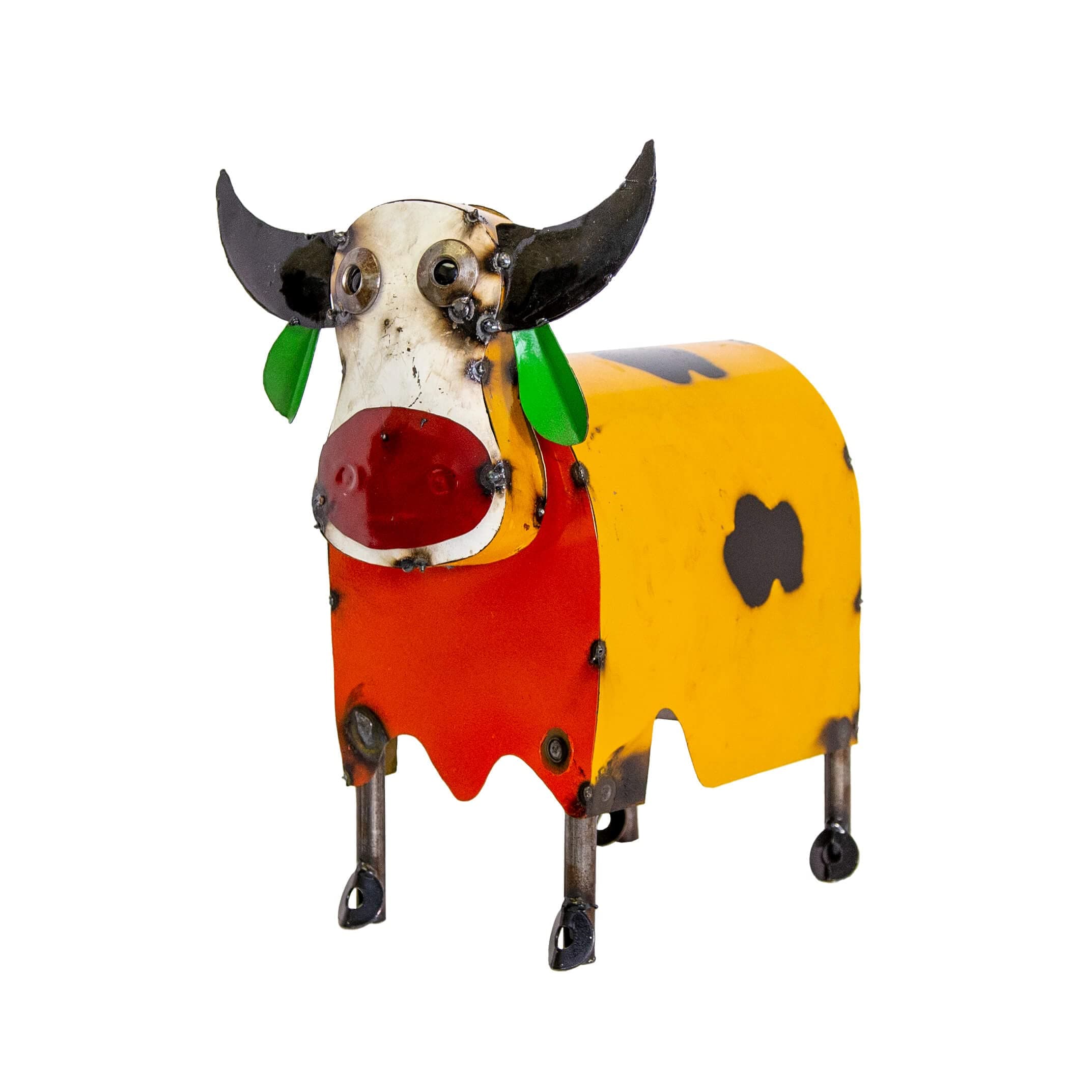 Medium Colorful Cow Statute Multicolor