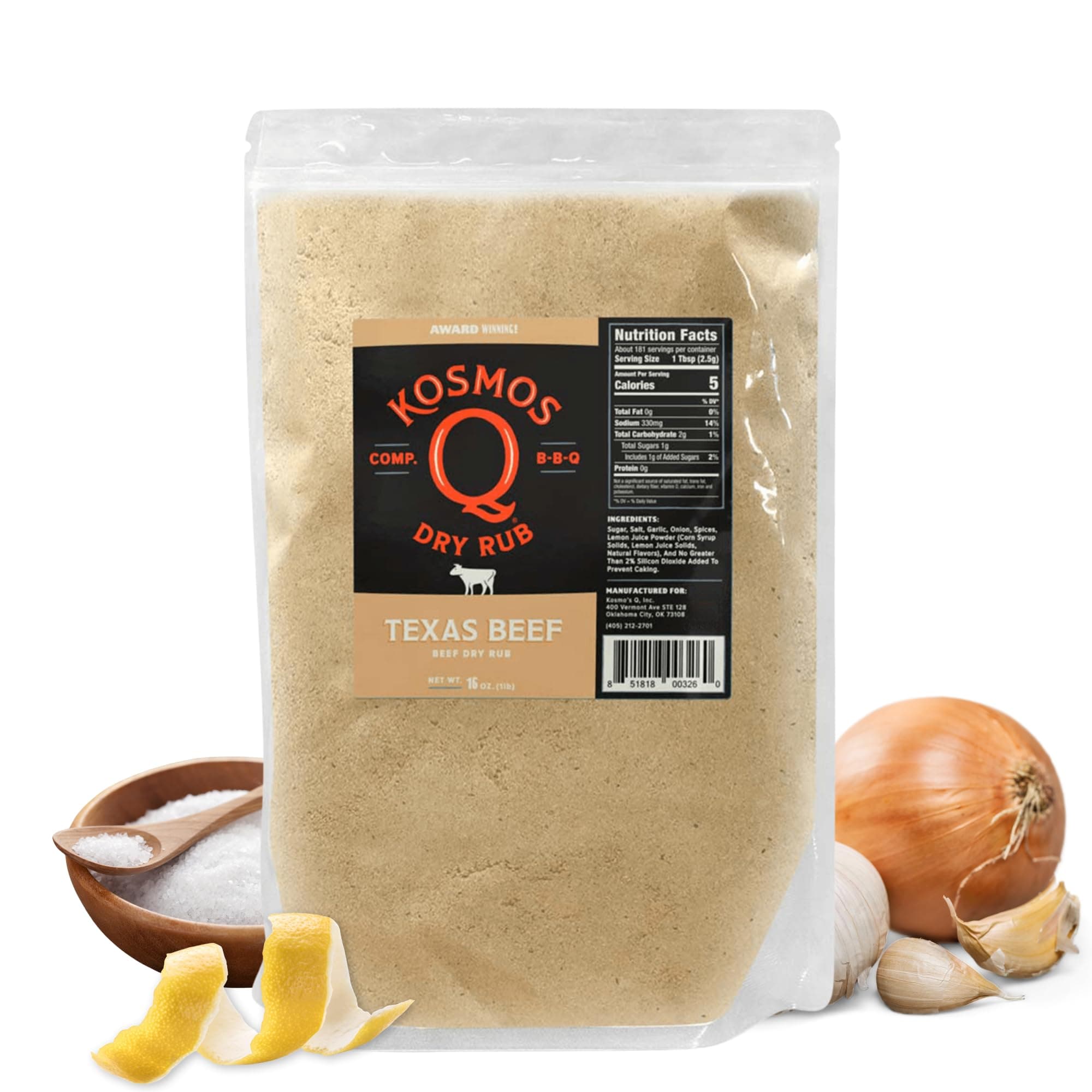 Texas Beef BBQ Dry Rub, 16 oz