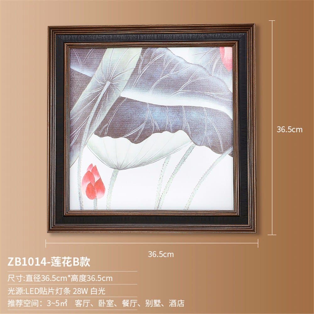 SADASD Led Bed Head Wall Aisle Corridor Wall Hanging Lights Living Room Decorative Frame Lights Lamp Room Creative Bed Headlights, Lotus B [Energy Class A+++]