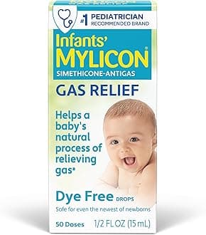 MYLICON Gas Relief Drops for Infants and Babies, Dye Free Formula, 0.5 Fluid Ounce