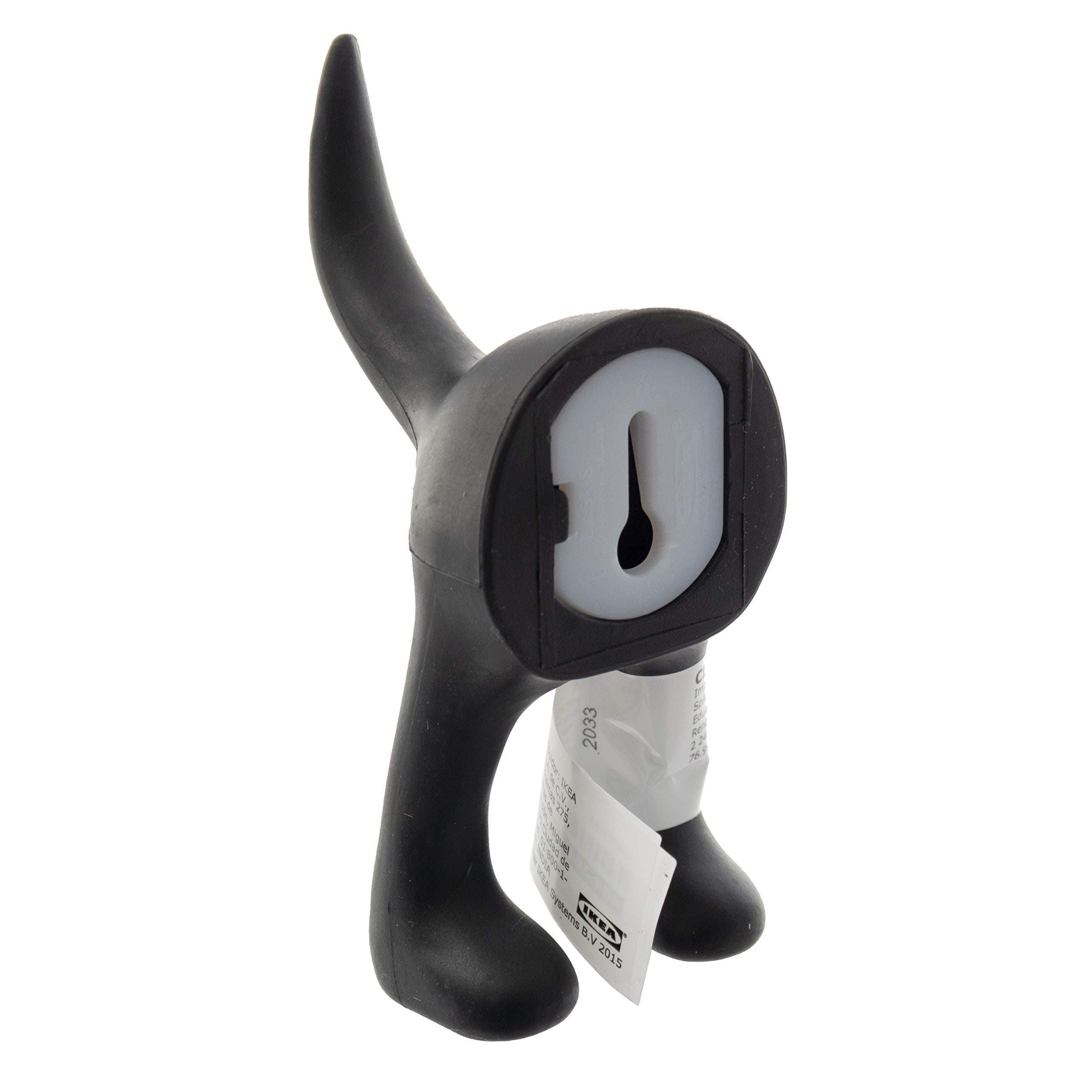 IKEA Black BASTIS Dog Tail Hook - soft rubber - Hang from Tail