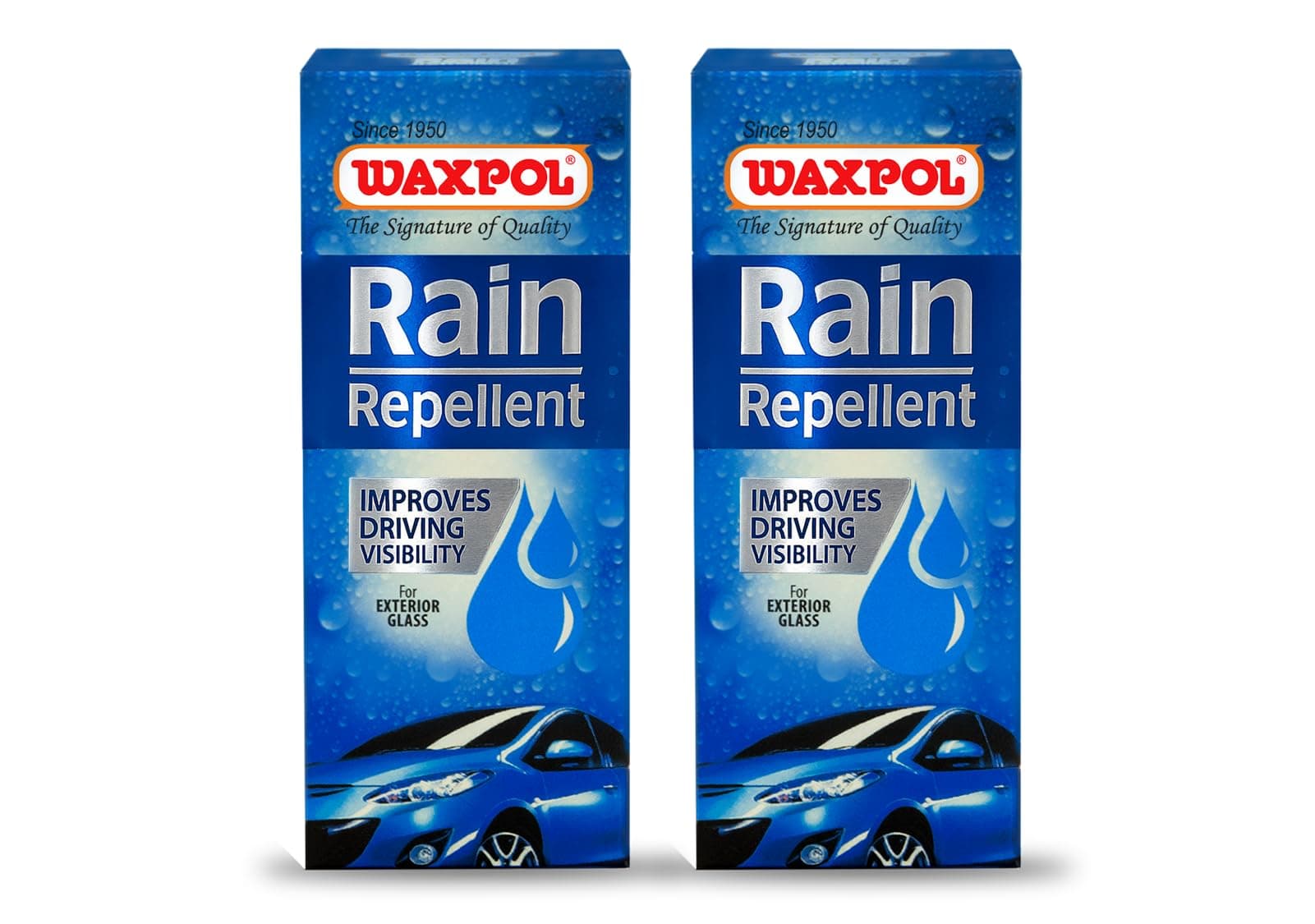Waxpol Rain Repellent (with Applicator & Microfiber) 45ML (Pack of 2)
