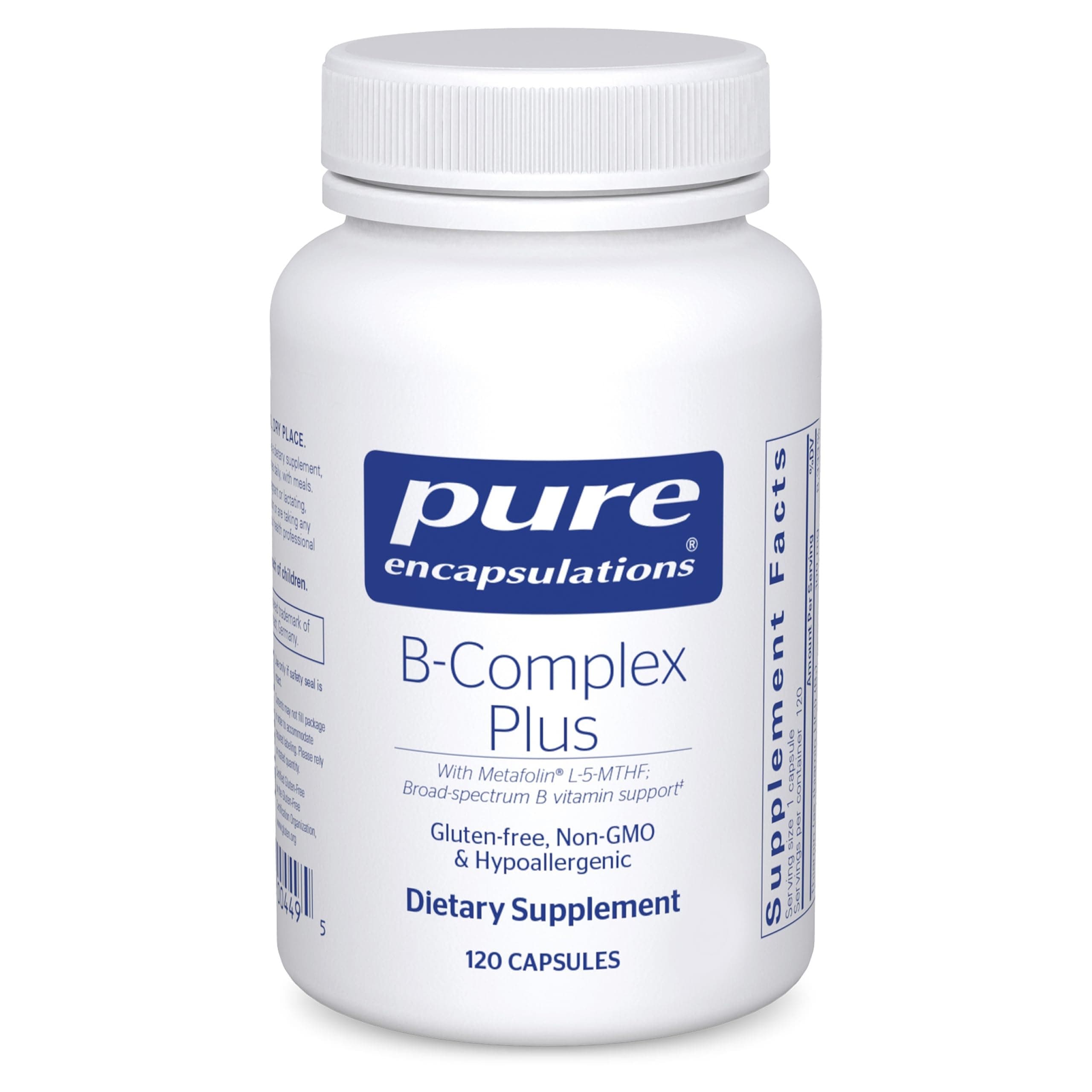 B-Complex Plus - B Vitamins Supplement to Support Neurological Health, Cardiovascular Health, Energy Levels & Nervous System Support* - with Vitamin B12 & More - 120 Capsules