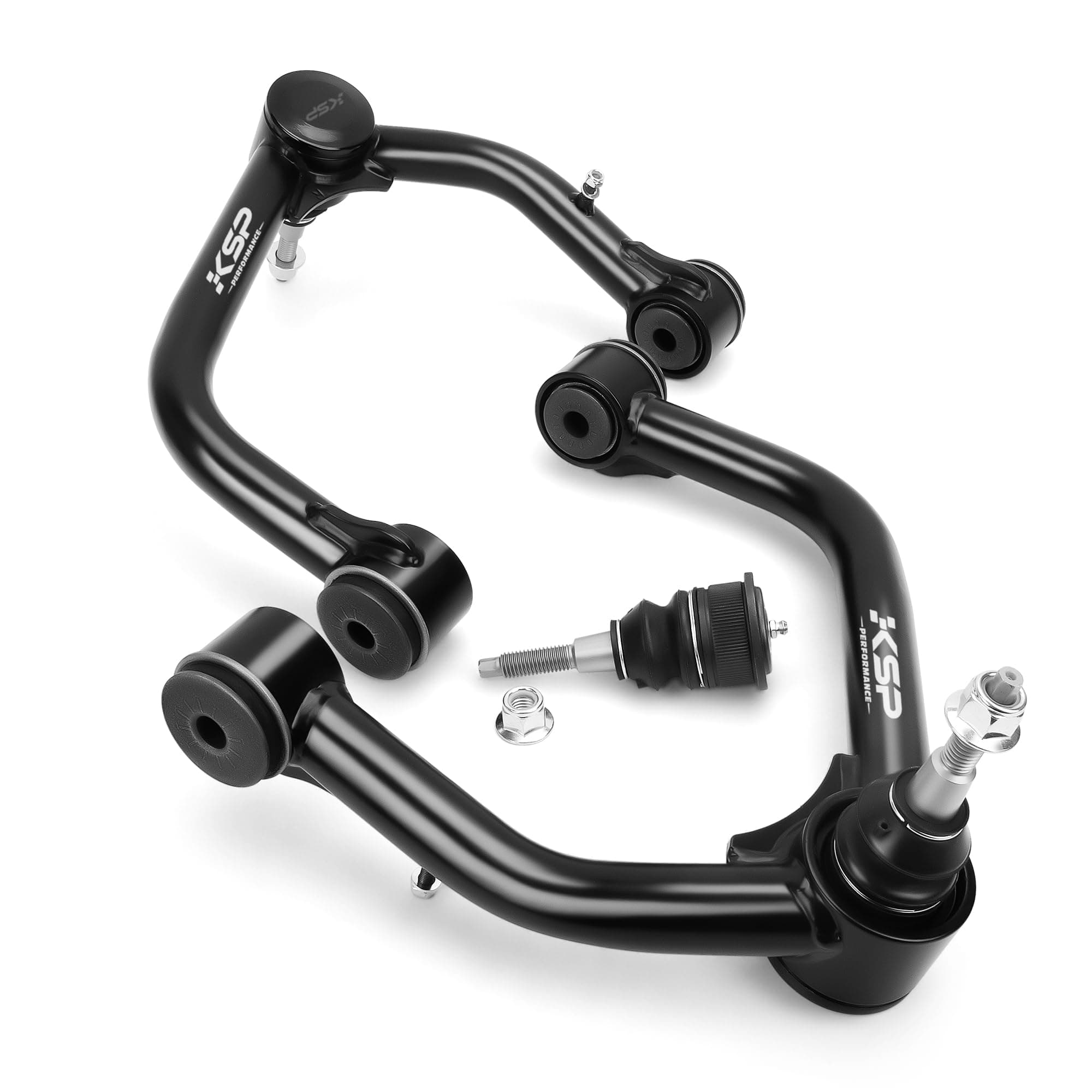 KSP Front Upper Control Arms for 19-24 Chevy Silverado GMC Sierra 1500, 2-4" Front UCA with Ball Joints for 2019+ Silverado Sierra 1500, Adjustable Aftermarket Lift Suspension Arms with Rubber Bushing
