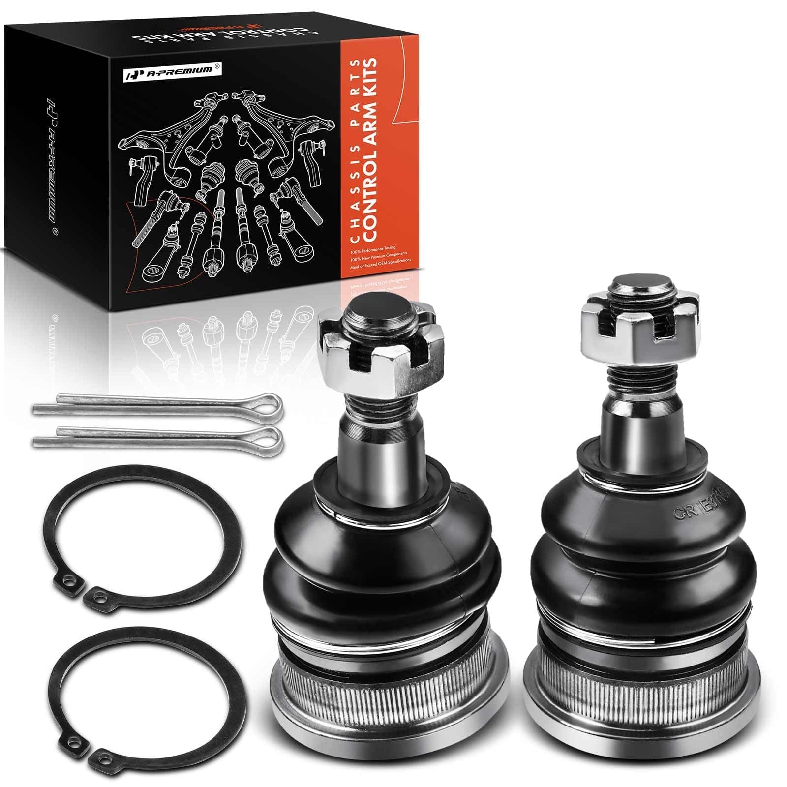 A-Premium 2 x Front Upper Ball Joint Compatible with Toyota Tacoma 1995-2004, Tundra 2000-2006, 4Runner 1996-2002, Sequoia 2001-2007