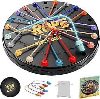 Rope Untangling Puzzle Game, Educational Strategy Board Game for Kids & Adults, Family Travel Party Games with Multi-Level Challenges, Gifts for All Ages