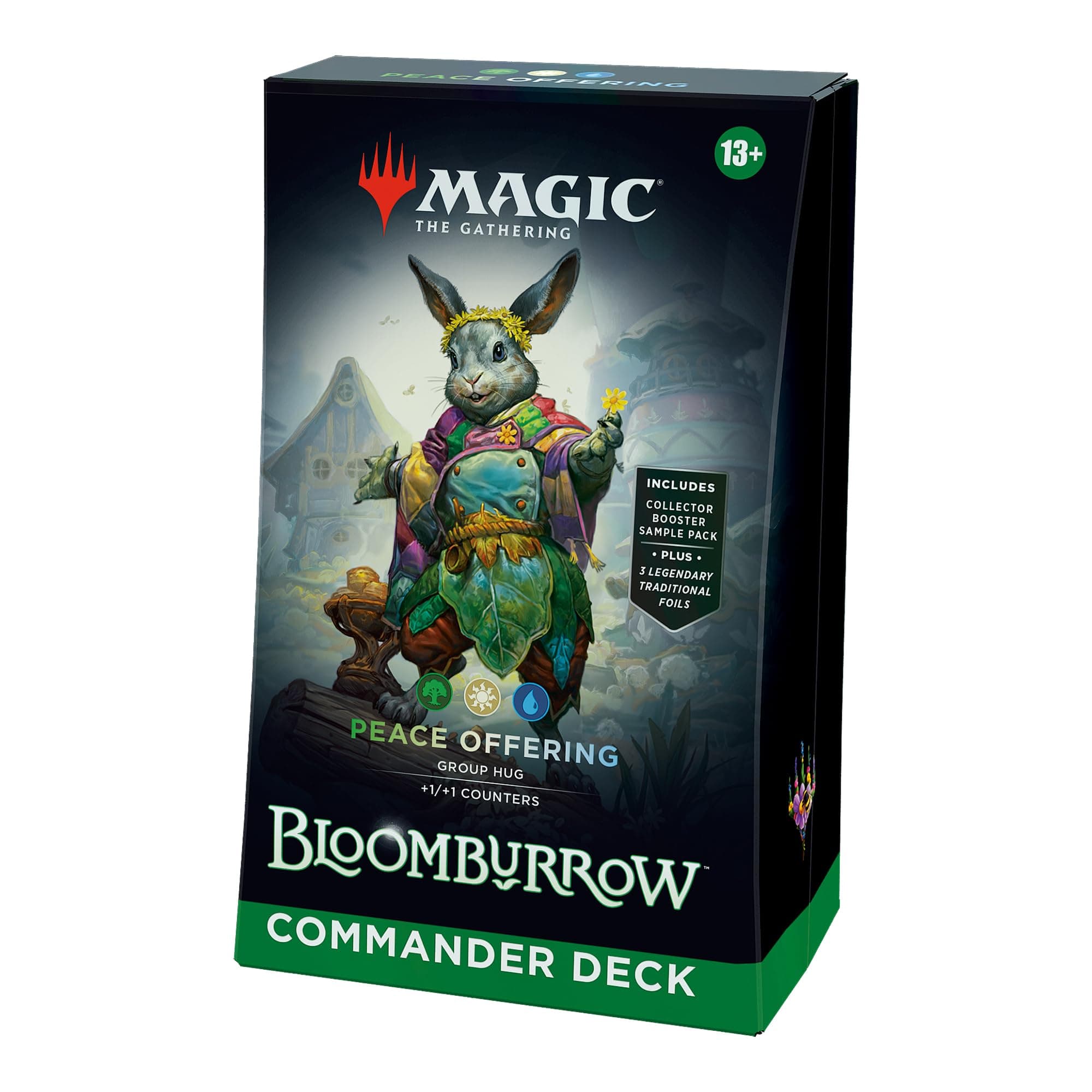 Magic: The Gathering Bloomburrow Commander Deck - Peace Offering (100-Card Deck, 2-Card Collector Booster Sample Pack + Accessories) (English Version)