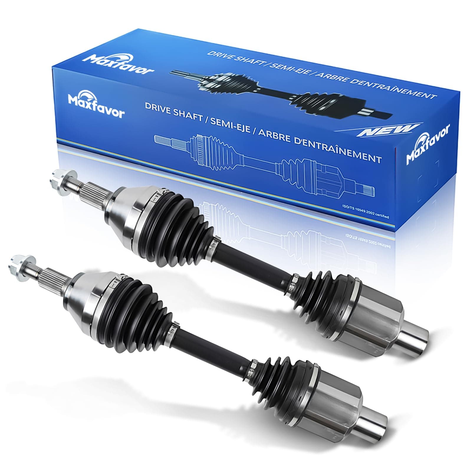 Maxfavor CV Axle Front 4WD Fit for Ram 1500 2012 2013 2014 2015 2016 2017 2018 2019 2002 2021 2022 Ram 1500 Classic 2019 2020 CV Axles SLT SL Tradesman 3.6L 5.7L, A Pair Left Right CV Axle Joint Shaft