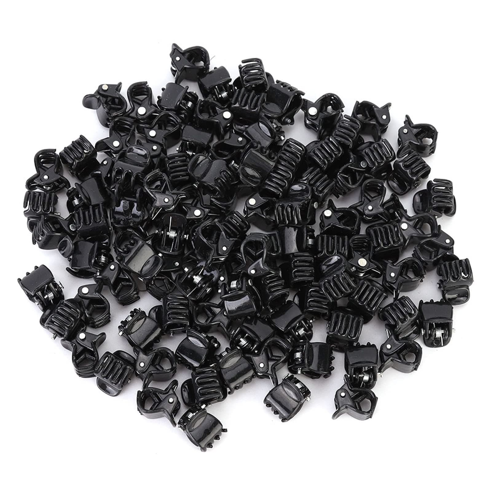 Mini Hair Clips, 100Pcs Black Plastic Mini Clips, Small Claws Hair Clip Clamp Clothes Hair Accessories