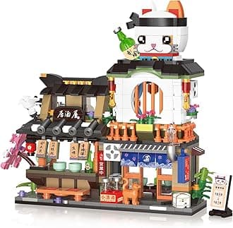 - Japanese Street View Izakaya Shop Mini Building Blocks, MOC Creative Cute Japanese Toys Model Set, 809 PCS Simulation Architecture Construction Toy, Gift for Adults Kids Girls Boys 6-12