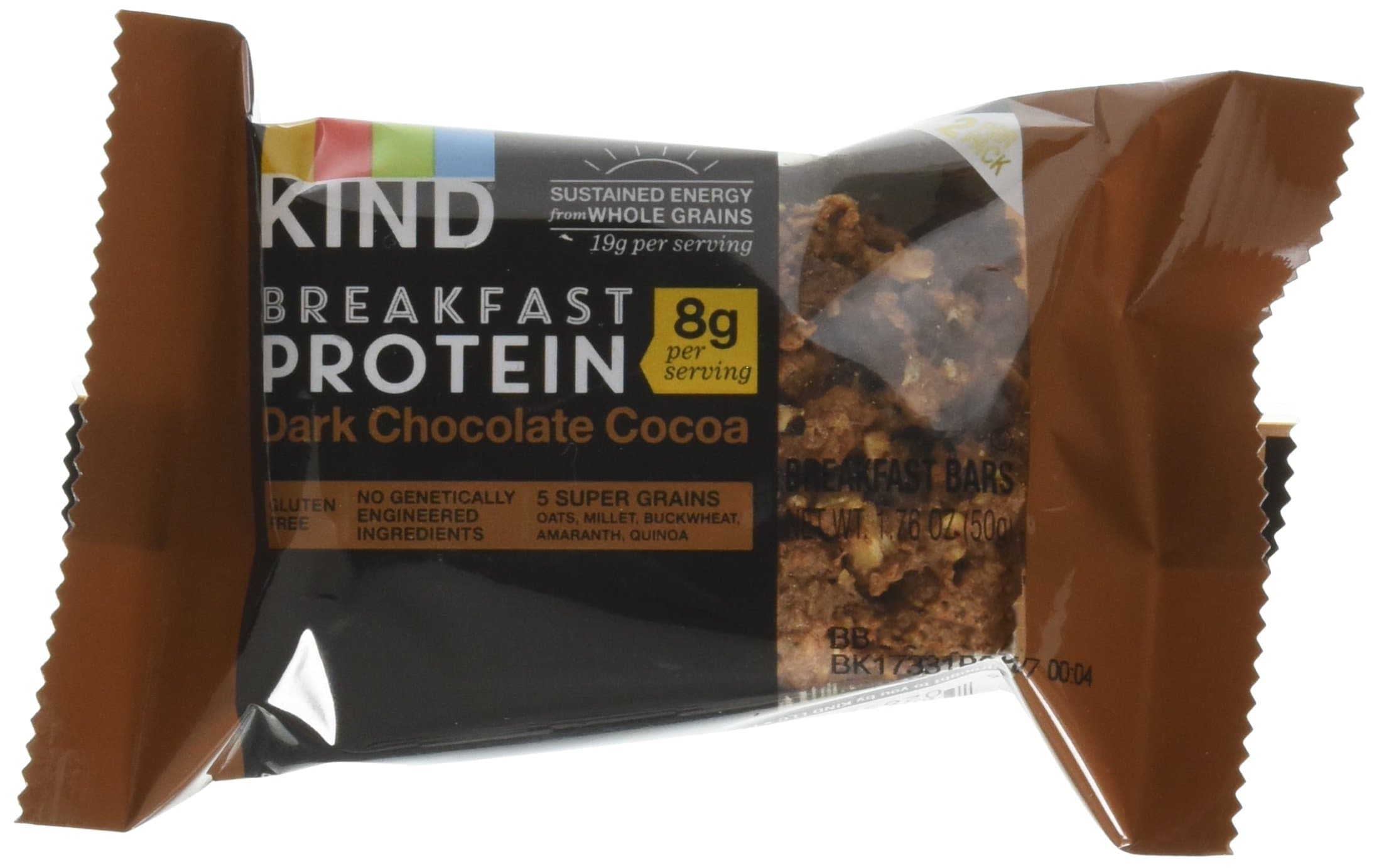 Kind Breakfast Protein Bars, Dark Chocolate, 1.76 oz/piece - 7.04 Ounces, Pack of 1 (8 Count)