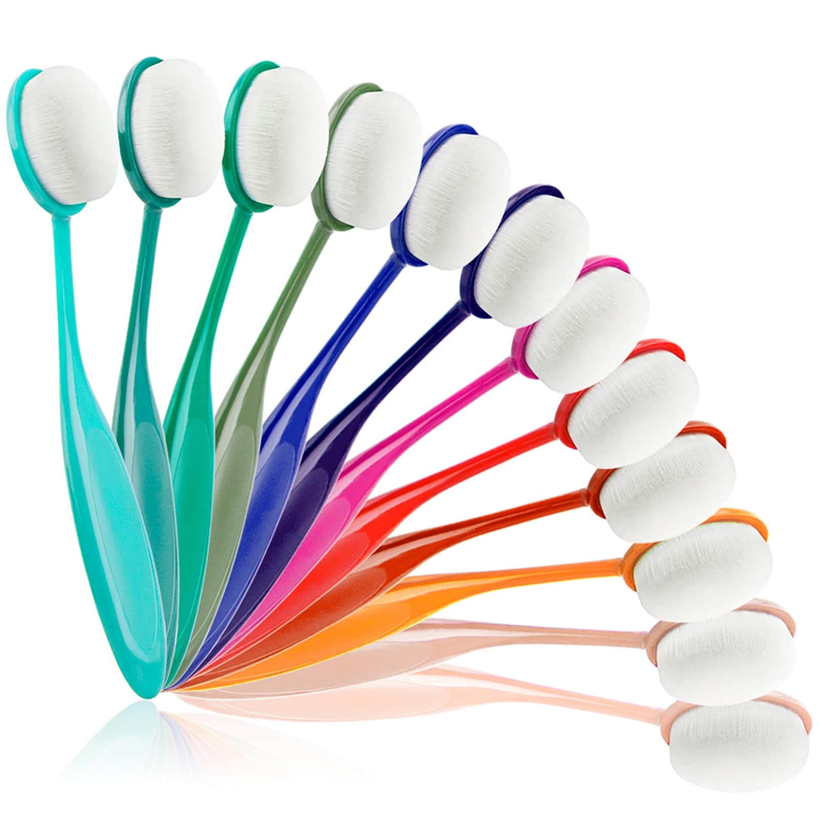 Yoseng 12 Pack Colored Ink Blending Brushes,Ink Blending Tool for Card Making,Craft Broad Application Assortment Paper Crafter Color Code Handle (Brush Head Size 0.85 Inches)