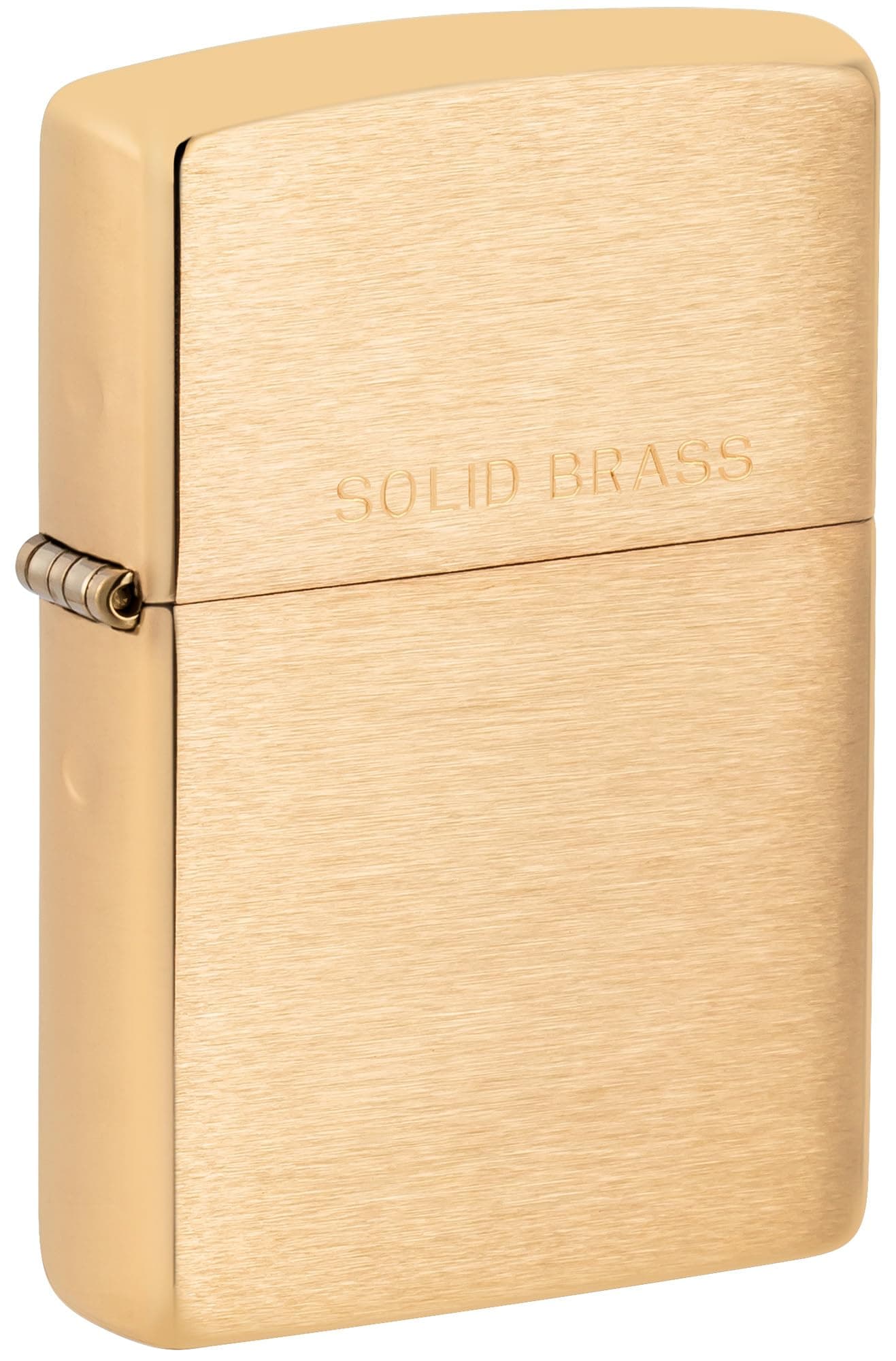 Classic Brushed Solid Brass Pocket Lighter