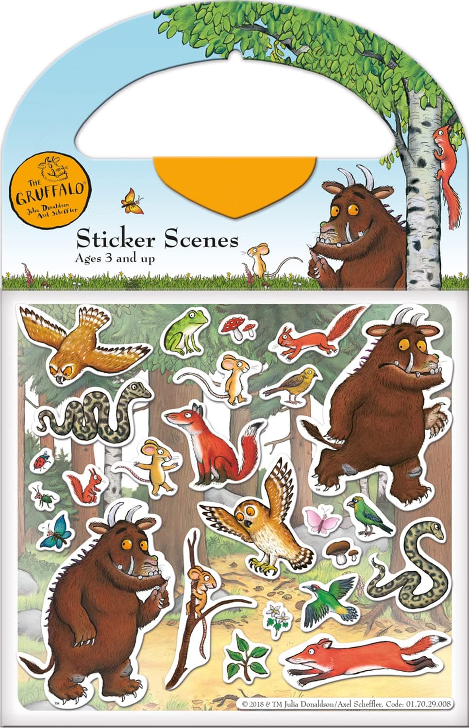 01.70.29.008 Gruffalo Activity Set-Includes Six Scenes and Over 50 Reusable Stickers, Multicolor, 23.5cm x 15.5cm