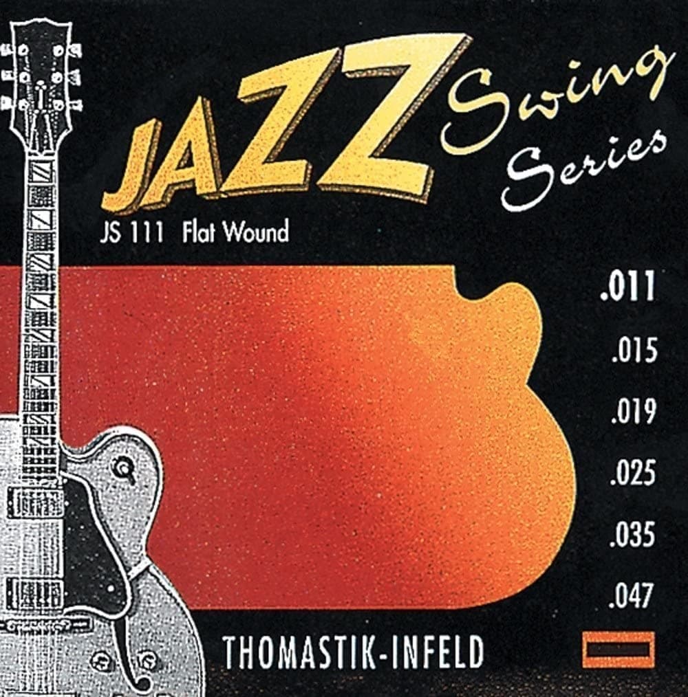 Thomastik-Infeld Jazz Swing Guitar Accessory - Flatwound Acoustic Guitar String for a Rich and Warm Traditional Jazz Guitar Sound